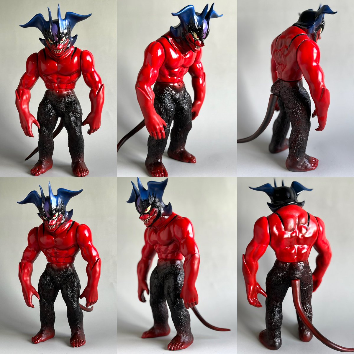 レトロソフビ風デビルマン 写真を見ては修正を繰り返して やっと納得の