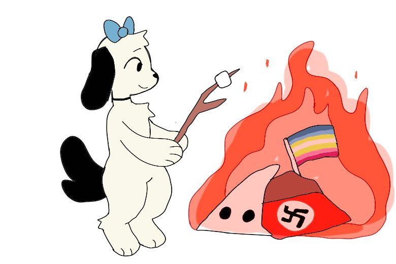 PupChan_Gallery's tweet photo. Day 126
.
Art from #Puppychan/#Puppkittyfan1/#Punnya
.
Date: Unknown
.
Character: pepper burning KKK, nazi, map flag and confederate flag https://t.co/KEefBJuxwf