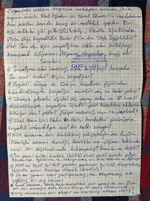 #SedatYılmaz'DAN HABER VAR

SEDAT YILMAZ
2 NO’LU F TİPİ YÜKSEK GÜVENLİKLİ CEZAEVİ
SİNCAN-ANKARA

#aliosmanköseyeözgürlük
#EkimPolataÖzgürlük
#ZindanlaraSesOl
#ZındanlaraSesVerin
#EkimPolatÖlmesin
#DevrimciTutsaklaraÖzgürlük
#GirtiyênSiyasîBerdin
#DengbidinGirtigehan
#tecritehayır