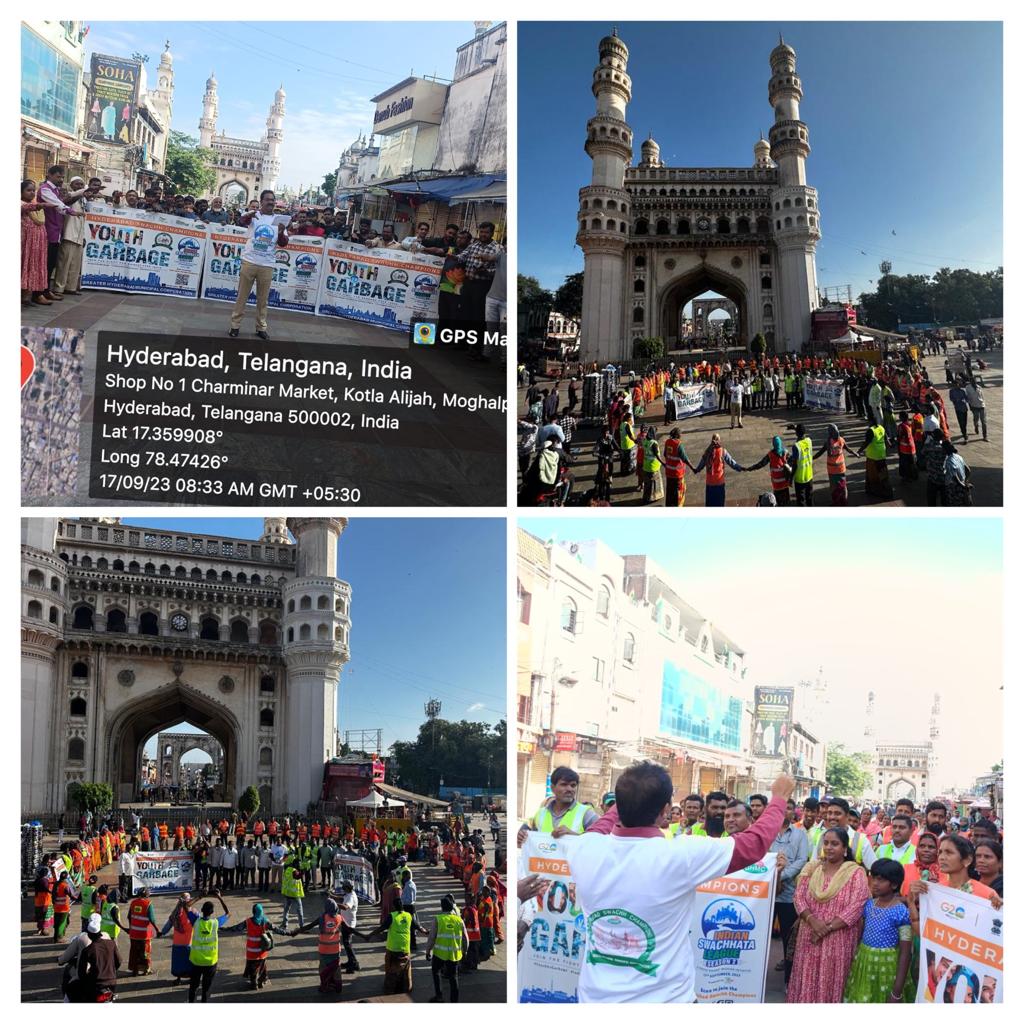 United We Stand, Hand in Hand, for a Clean Environment!#IndianSwachhataLeague2 @MOHUA_India @SwachhBharatGov @Secretary_MoHUA @RoopaMishra77 @KTRBRS @CommissionrGHMC @GHMCOnline @DRonaldRose @ZC_Charminar #SwachhataHiSeva #YouthVsGarbage #GarbageFreeIndia #TrashFreeTomorrow