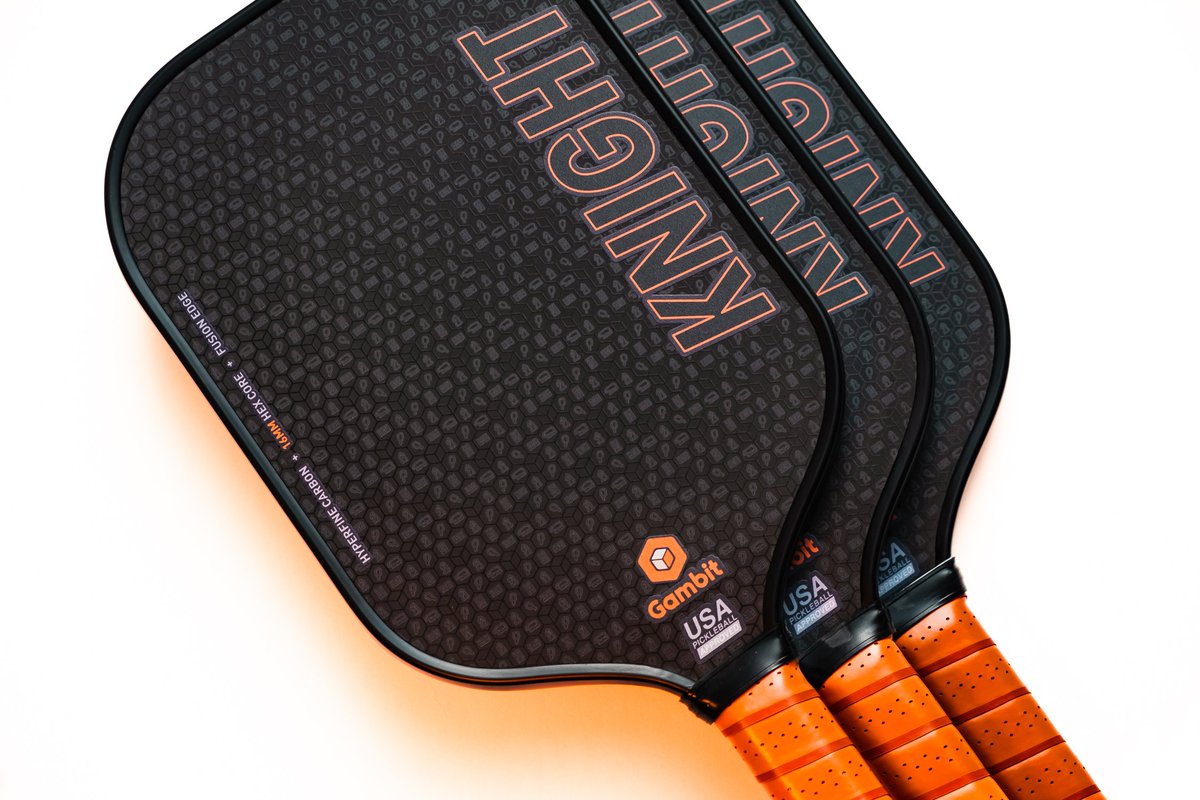 High performance, power and control. 

6 months, 20 + prototypes, designed by PhD Mechanical Engineers and Physicists. 

We finally have the Gambit Knight paddle. 

Limited numbers available now at 
gambitpickleball.com/products/knight