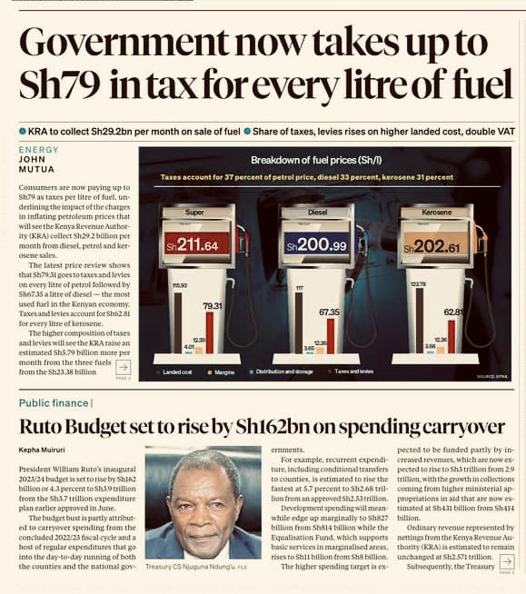 paulinenjoroge's tweet photo. Good morning! 

37.4% of what you pay for every litre of fuel is going to taxes. Is that also global? 😂 https://t.co/TUMzT6Yoex