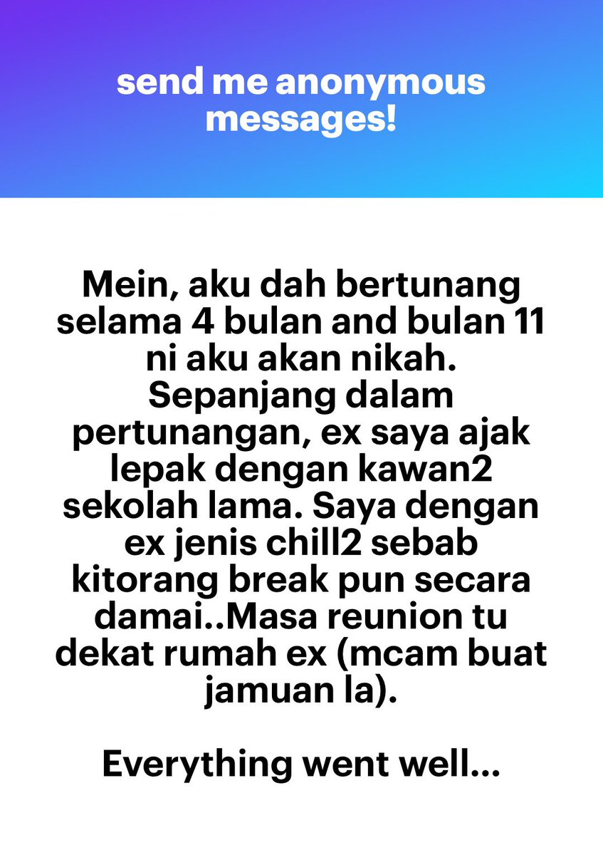 meinmokhtar's tweet photo. Tu la orang cakap jangan percaya ex. https://t.co/MsR9Qa7aAz