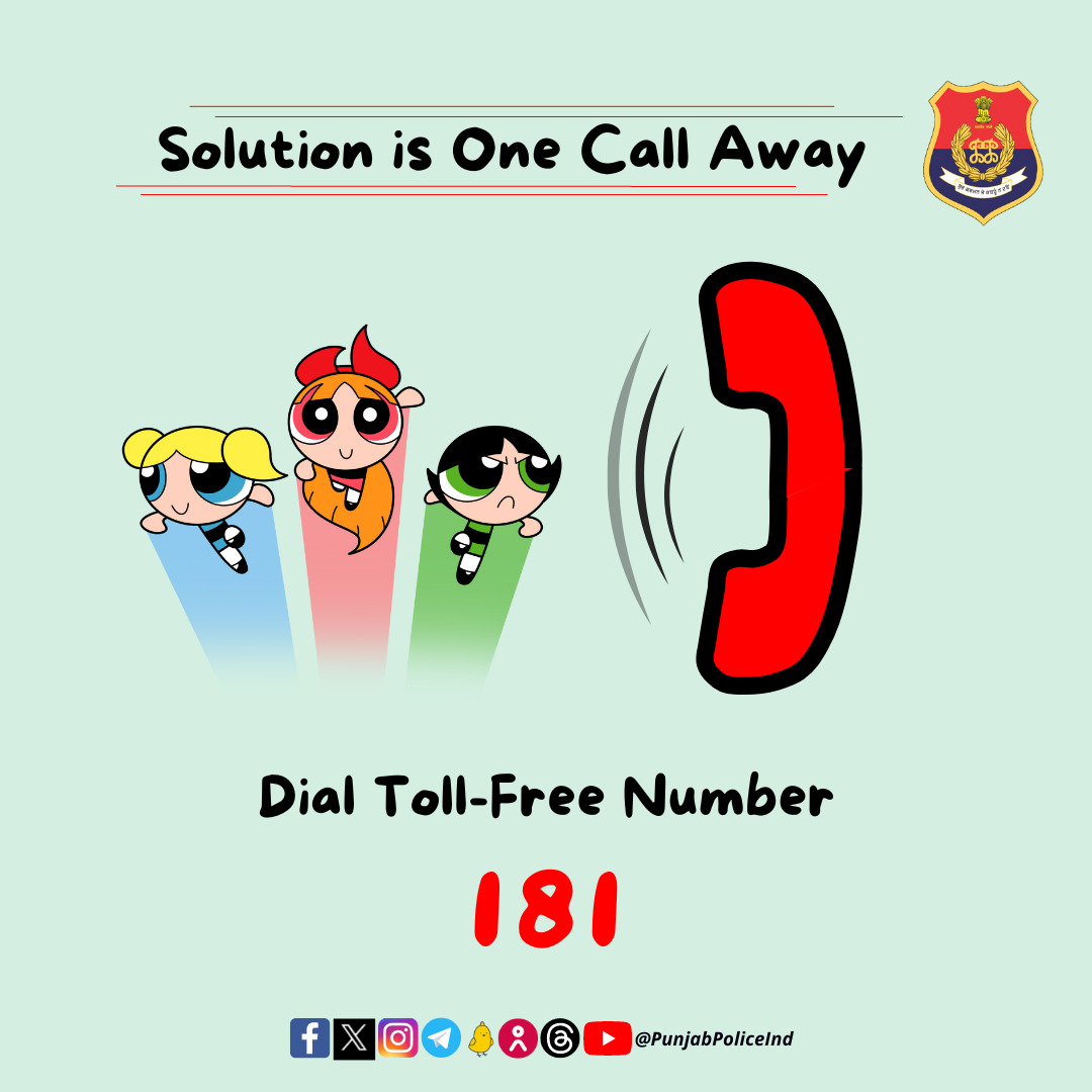 Safety is just one call away. Dial 181 to report domestic violence. Let's shatter the silence around domestic abuse and strive for a world where every home is a safe haven. 💪🏡 #SaanjhShakti181 #EndDomesticViolence