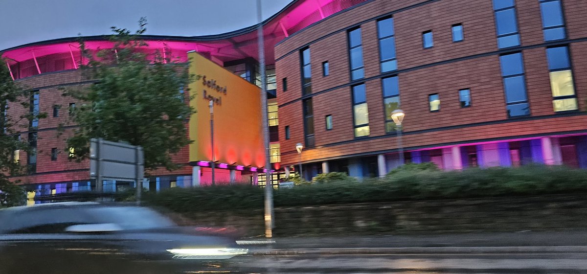 Thank you to @SalfordCO_NHS for lighting the Hope Building pink, to raise awareness during Organ Donation Week. It looks so pretty. Whilst you are admiring it, have a think about your decision to donate & remember to register, then talk to your loved ones. #OrganDonation