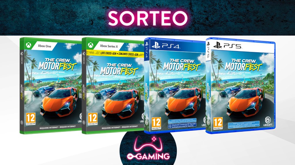 CarrefourGaming's tweet photo. ⚠ SORTEO

¡Último día para llevarte uno de los dos códigos digitales de #TheCrewMotorfest plataforma a elegir por el ganador!

✅ Haz FAV y RT
✅ Menciona a un amigo con #CarrefourConTheCrewMotorfest
✅ Puedes participar tantas veces como quieras

Bases https://t.co/SACv3l3feT https://t.co/3kCB8PakRw