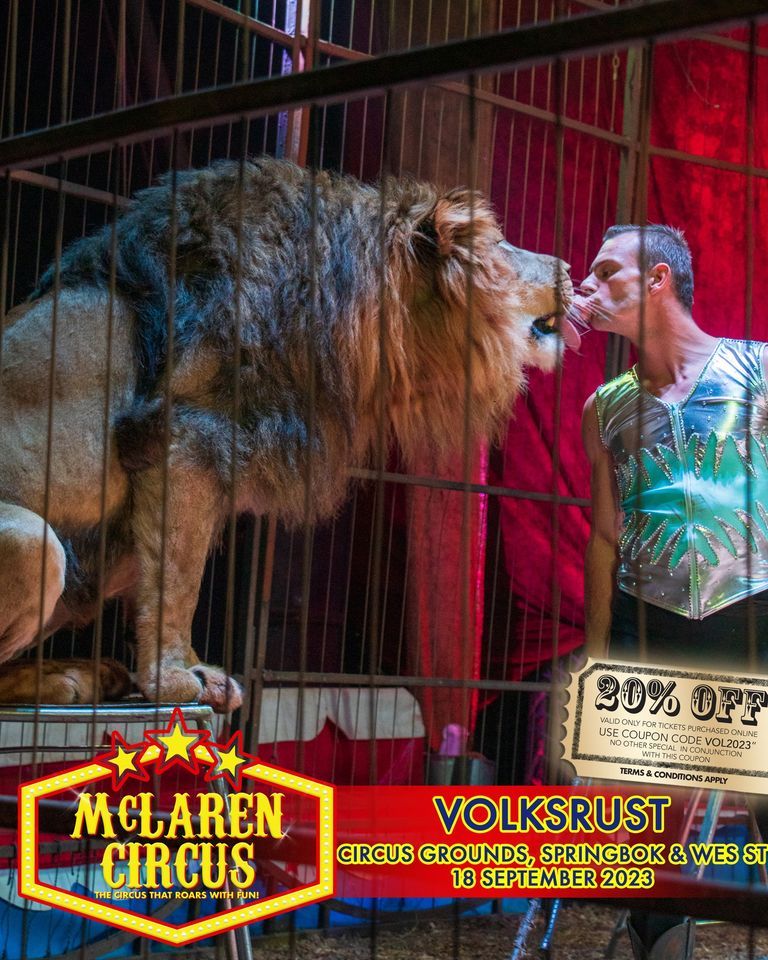 DenzilMclaren's tweet photo. Buy tickets online or at @mclarenscircus ticket office from 10am for Today's added on Show in #Volksrust after yesterday's one was Sold Out πͺππ¦πβ€οΈ
Coming Soon to #PietRetief & #Ermelo #KZN #GertSibande #Mpumalanga #eSwatini
Buy Tickets online: https://t.co/wsY55Vvbk8 #Ceticit https://t.co/7nnks0fK3n