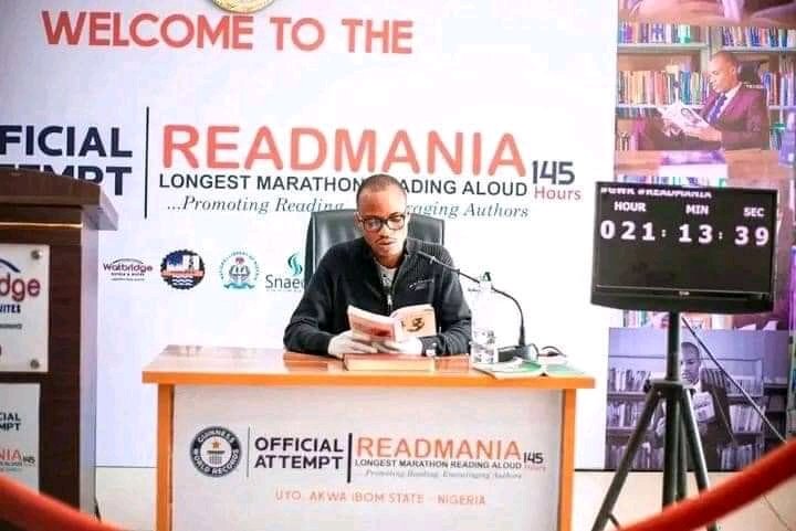 Sirekeruke's tweet photo. Impossible is nothing.
With determination, effort and a positive mindset, even seemingly impossible challenges can be overcome..
Congratulations John Obot
#Readmania
#guinessworldrecord
#readoutloud https://t.co/nuGrGvi2GU