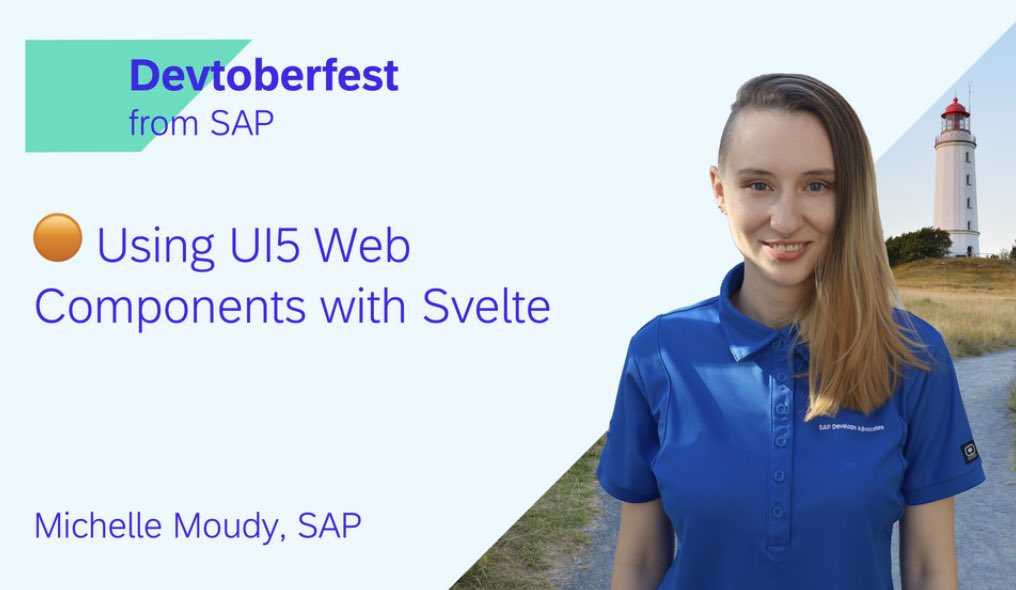 ui5webcomps's tweet image. 💡#UI5WebComponents are easy to consume with any framework of your choice!

Join @MichelleMoudy4’s session at #Devtoberfest to learn how to use them with Svelte!💻  🕘 Starts: Sep 22, 2023 9:00 PM BST

#UI5 #Svelte #UI5WebComponents