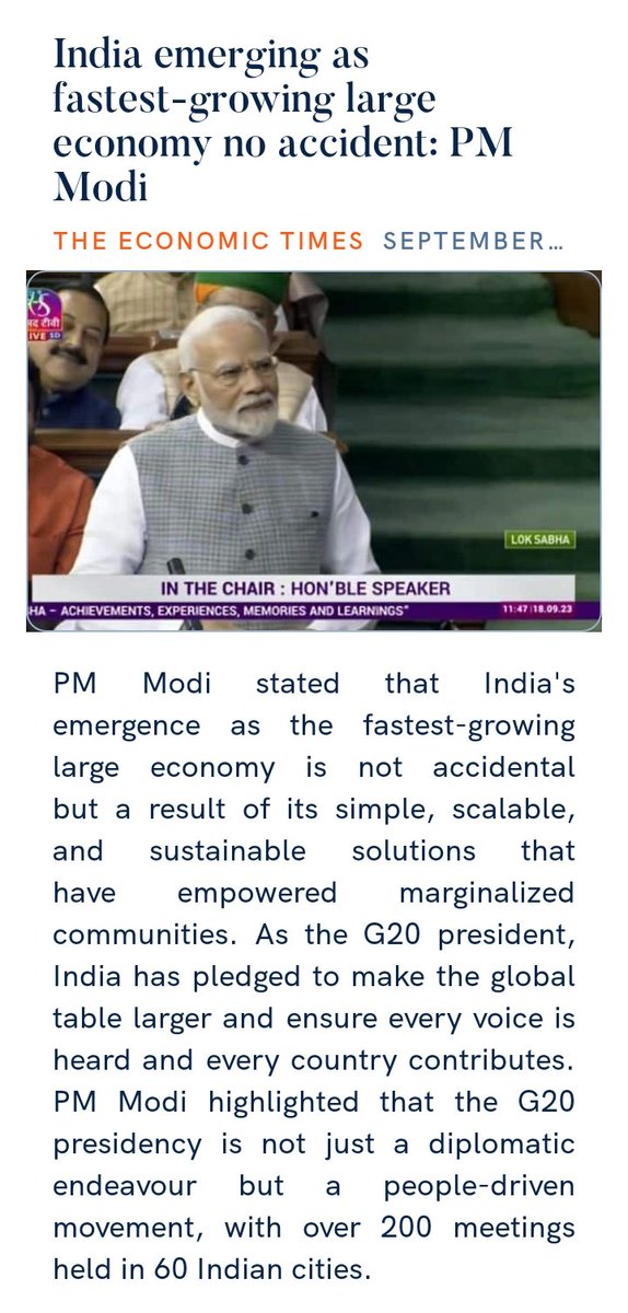 Margaba09909989's tweet photo. India emerging as fastest-growing large economy no accident: PM Modi https://t.co/ezJDToVUou
