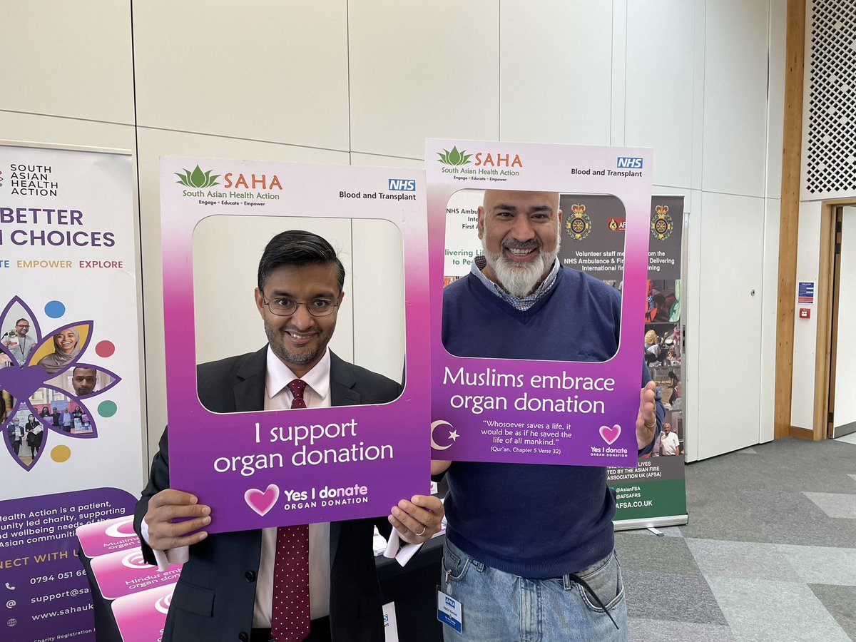 Thank you @AbdulHamied70 @NHSEngland for showing your support for #OrganDonationWeek We are encouraging everyone to talk to their family about #OrganDonation #HealthInequalities - ethnic minorities 2x likely to need a transplant, less likely to donate OrganDonation.nhs.uk