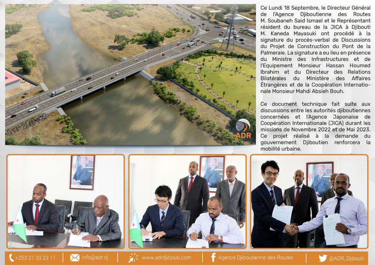balbala_de's tweet photo. A new bridge to connect our two municipalities in the City of Djibouti... A new face of Our territory, New Success of Our Government. @Ilyasdawaleh @Commune_Balbala @ADR_Djibouti  @MAIREDEDJIBOUTI @A_Kamil_Mohamed https://t.co/YrkHQ2n4v6