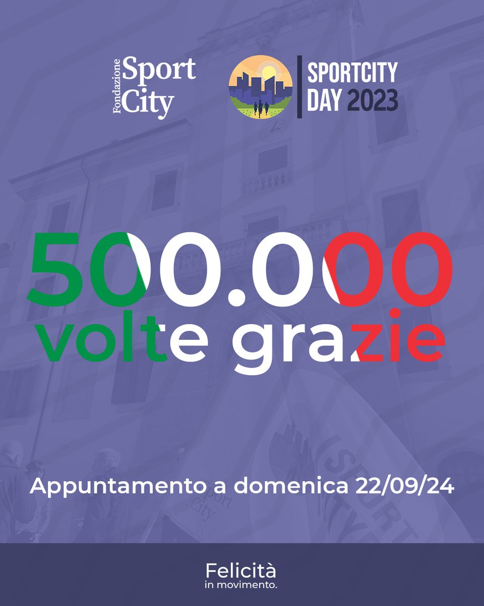 È stata una grande, straordinaria, utile festa popolare. #Sportcityday2023 Grazie !!!