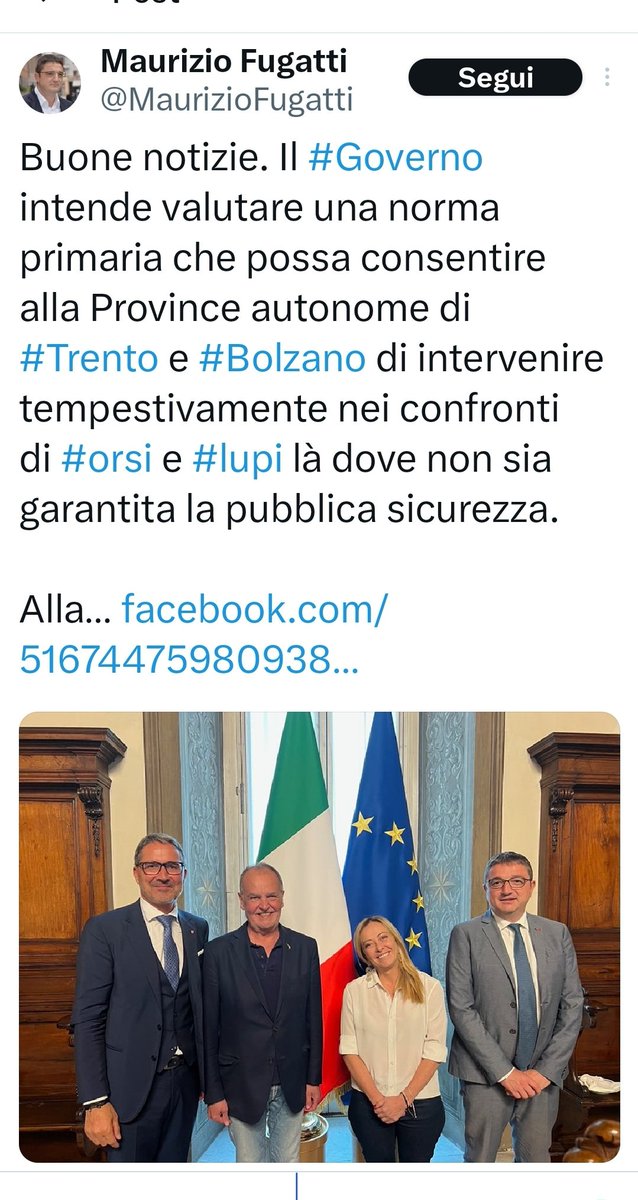 Così i Presidenti di Trentino e Alto Adige sono scesi a Roma per la terza volta in 6 mesi per chiedere di asfaltare quella insopportabile perdita di tempo dei Tribunali amministrativi, per uccidere orsi e lupi quando gli pare. Lì ci sono le elezioni il 22 ottobre. Tutto normale?
