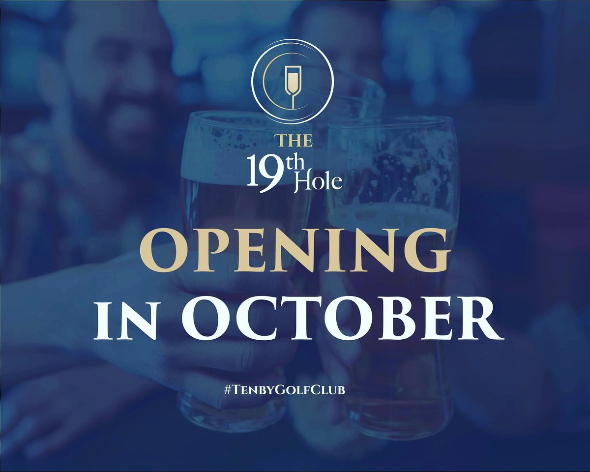TenbyGolfClub's tweet photo. ๐ป Exciting Times Ahead! ๐๏ธโโ๏ธโณ๏ธ
The countdown is on for the opening of our brand-new 19th Hole bar situated in our stunning new clubhouse, as part of our expansive redevelopment. ๐โณ
#19thhole #tenbygolf #rainygolfday #openingOctober #tenby https://t.co/9b5FrxkPDI