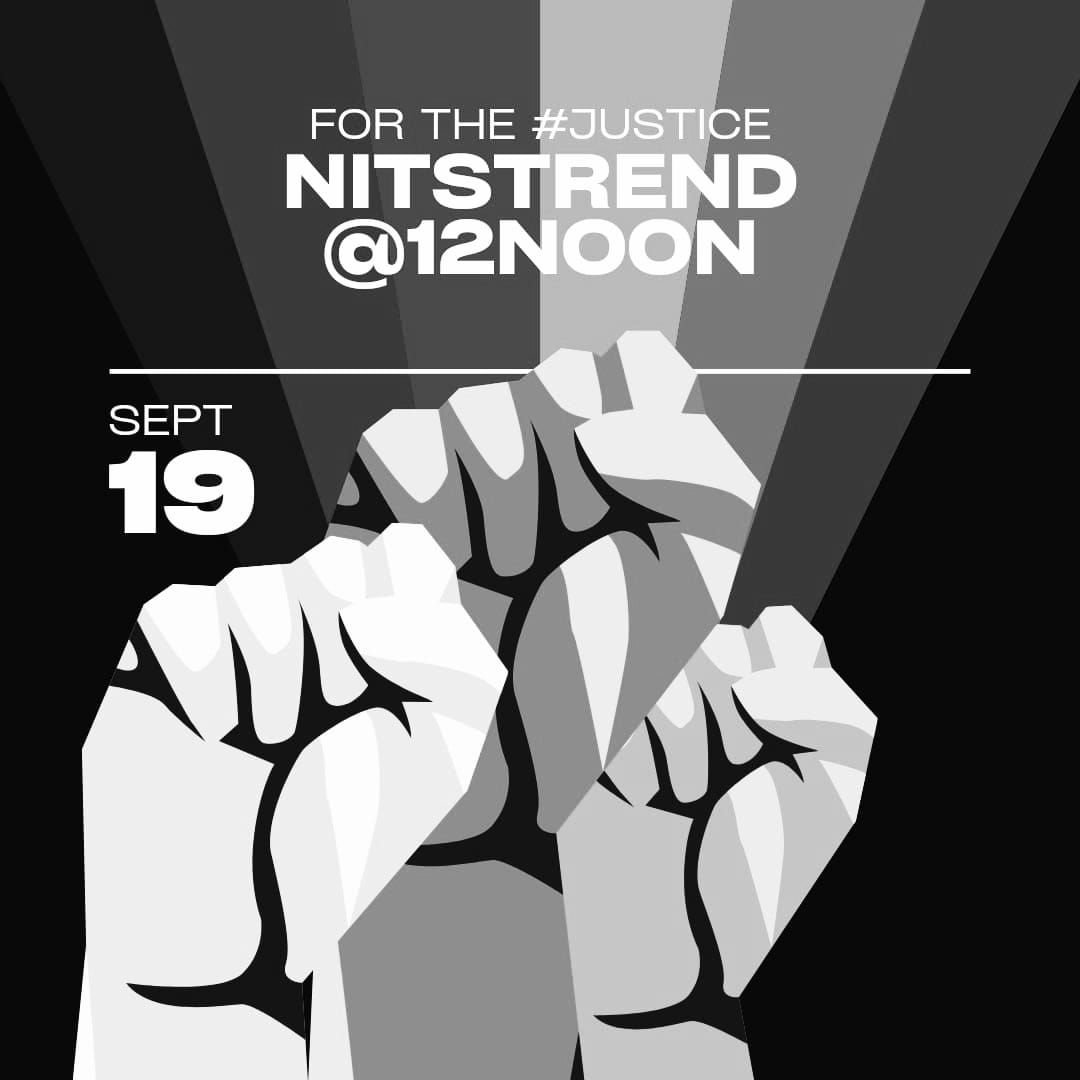 KritittwoD's tweet photo. #NITS
#Resign_BK_Roy 
#JUSTICE4KOJ 
#No_One_Can_Stop_us_until_we_Stop
#NITS_UNITED https://t.co/AdDjvYuptz