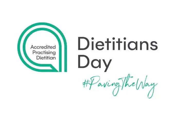 Happy #DietitiansDay2023
Join us in thanking all the dietitians we know for making a difference! 
The 2023 theme of #PavingTheWay encourages Accredited Practising Dietitians to celebrate their impact on Australia's health and wellbeing. 🙏