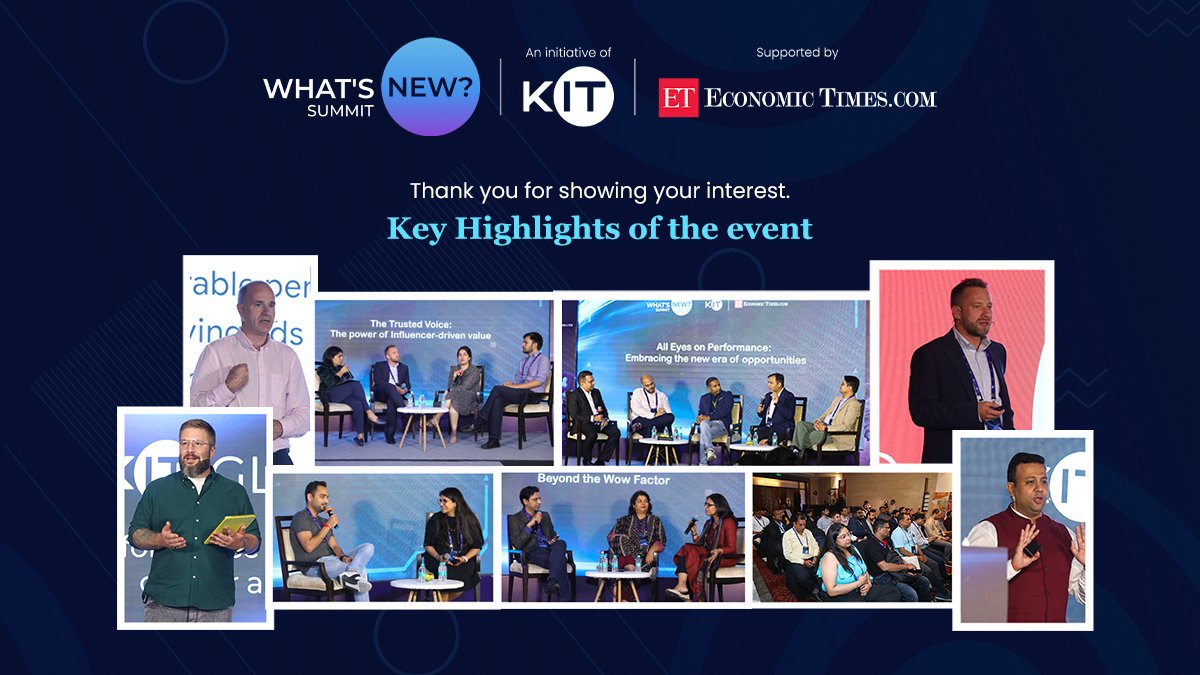EconomicTimes's tweet photo. At the #WhatsNew Summit Delhi 2023, key industry stakeholders shared game-changing insights and trends in the future of digital marketing. To know more: https://t.co/i7sSTPAEke https://t.co/TwbXZmartm