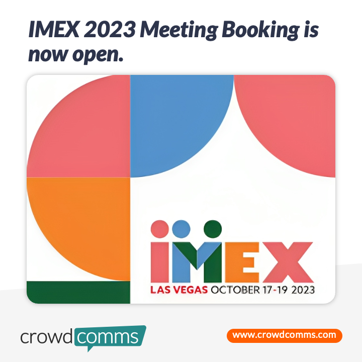 crowdcomms's tweet photo. The countdown to @IMEX Las Vegas has begun. ⏰

Stop by our stand C4831 and meet the team, ready to listen to your needs and work together to enhance your future events. 

🤝 Meeting Bookings with us is now open through the IMEX exhibitor page

#eventapp #eventtech #IMEX2023 https://t.co/p512sqqDS4