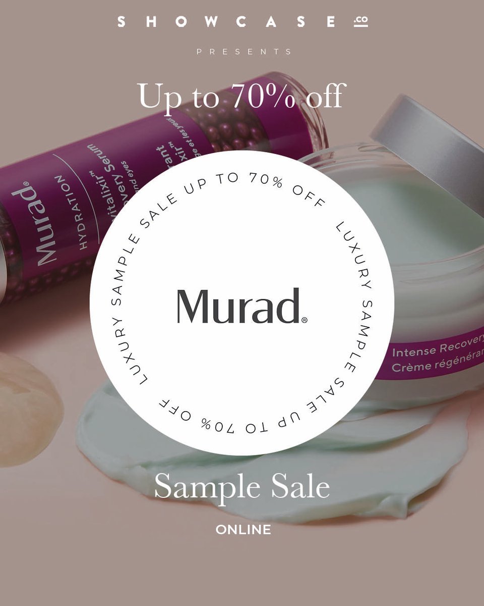 Coming up next | Murad Sample Sale⁠ | Showcase Online⁠
⁠
Enjoy up to 70% off skincare by <a href="/muradskincare/">Murad Skincare</a> at the Showcase online store.
⁠
Thu, 28 Sep 2023, 08:00 - Midnight⁠
⁠
Book now: l8r.it/iUIS