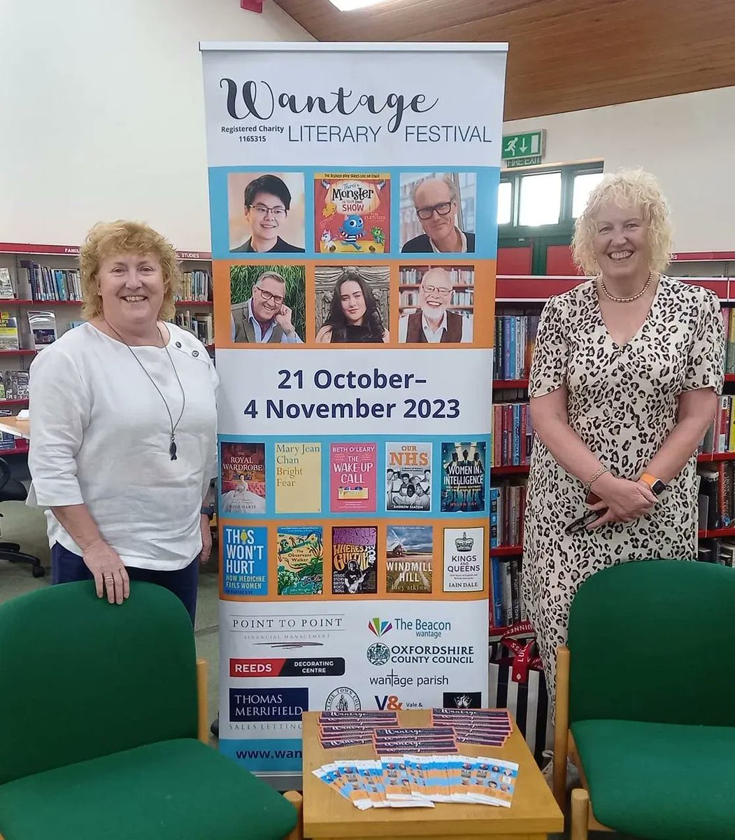 Come see us in the Wantage Library this Wednesday (20th Sept) to find out about this year's Festival and to buy your tickets! One of our fabulous volunteers, Ruth (left in the photo), will be there between 12-2pm to help. Alternatively you can book here: buff.ly/2OsnHmV