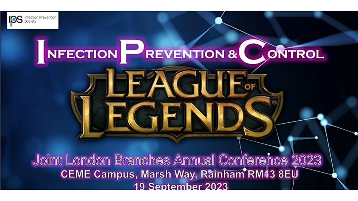IPS (@ips_infection) on Twitter photo Today is the #IPS Annual London Joint Conference 19 September, Rainham “IPC League of Legends”
See details: buff.ly/3O97cYy
<a href="/IPSLondonNorth/">IPSLondonNorth</a> <a href="/IPSLDNSouth/">IPS London South Branch</a> #IPC #InfectionPrevention #IPSEvents Today is the #IPS Annual London Joint Conference 19 September, Rainham “IPC League of Legends”
See details: buff.ly/3O97cYy
<a href="/IPSLondonNorth/">IPSLondonNorth</a> <a href="/IPSLDNSouth/">IPS London South Branch</a> #IPC #InfectionPrevention #IPSEvents