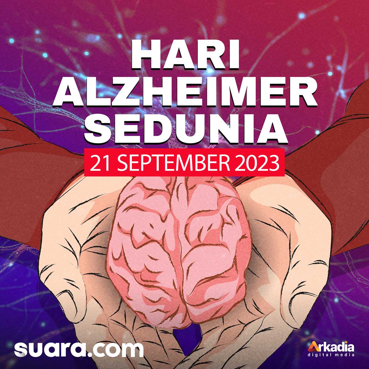 Selamat Hari Alzheimer Sedunia 2023!

Cegah dan kenali mulai dari sekarang penyakit Alzheimer. 

#HariAlzheimerSedunia #HariAlzheimerSedunia2023 #Alzheimer #Dementia #WorldAlzheimerDay #WorldAlzheimerDay2023