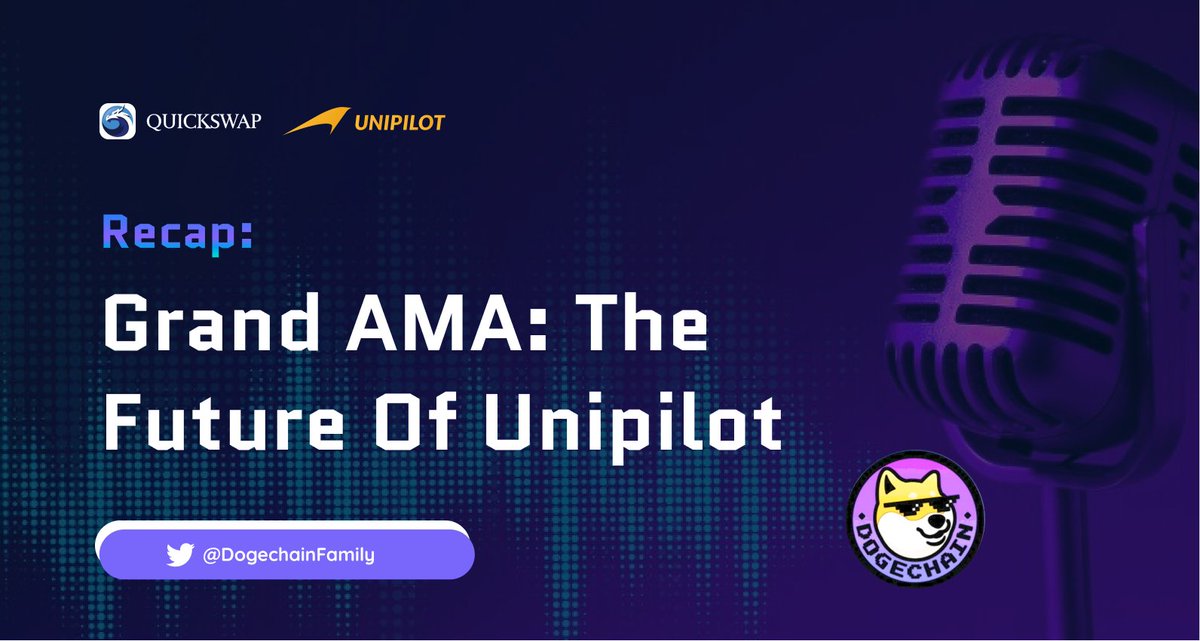 OffIchieBannies's tweet photo. Hey guys!!
So yesterday, there was an AMA discussing the prospective future of #Unipilot featuring #Quickswap. Missed out?
Follow up the recording below;
https://t.co/n2eQwrPQ2h
#Dogechain
#DogeFi https://t.co/XOFDV8ZQQJ
