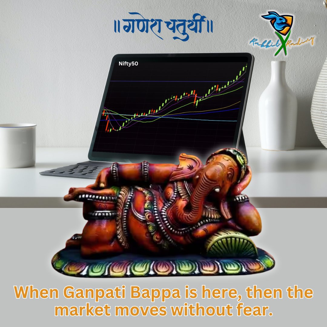 RabbitxTrading's tweet image. Rabbitx Trading Academy wishes you a
very happy and
prosperous Ganesh Chaturthi.
.
.
.
#ganeshotsav2023 #ganeshjireels ##viral #stockmarket
#rabbitxtrading
