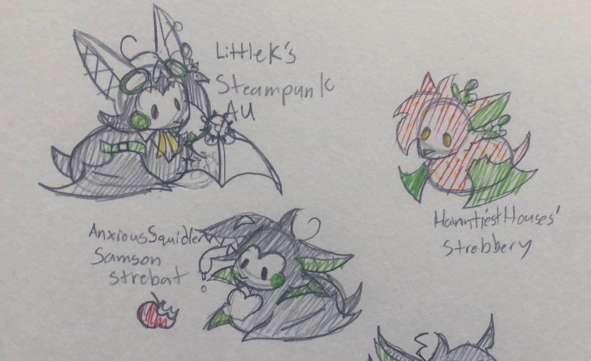 millikiro's tweet photo. First batch of Bat Strebbies! 

I tried my best with some of them as this was a practice to see if I could get creative with some of the designs. :> https://t.co/alv88mkoD4