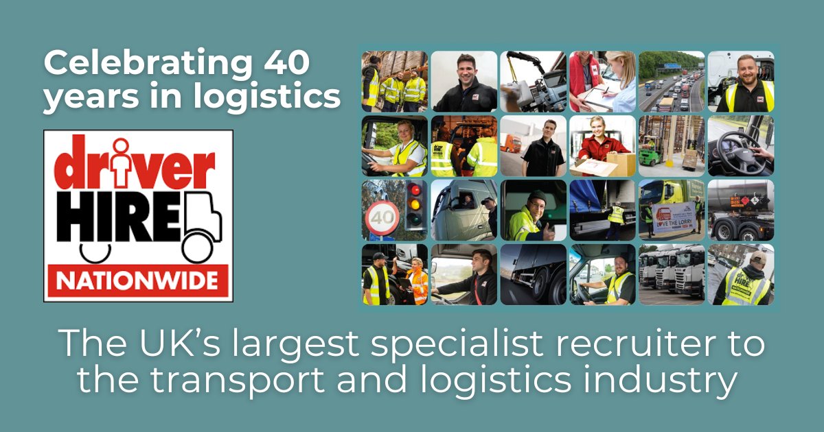 What a milestone! @DriverHire is celebrating 40 YEARS in logistics!

We at Driver Hire Torbay are incredibly proud to be part of the network, which has helped keep the wheels turning in an industry that's been so central to all of our lives for all these years.

#dh40 #dhproud