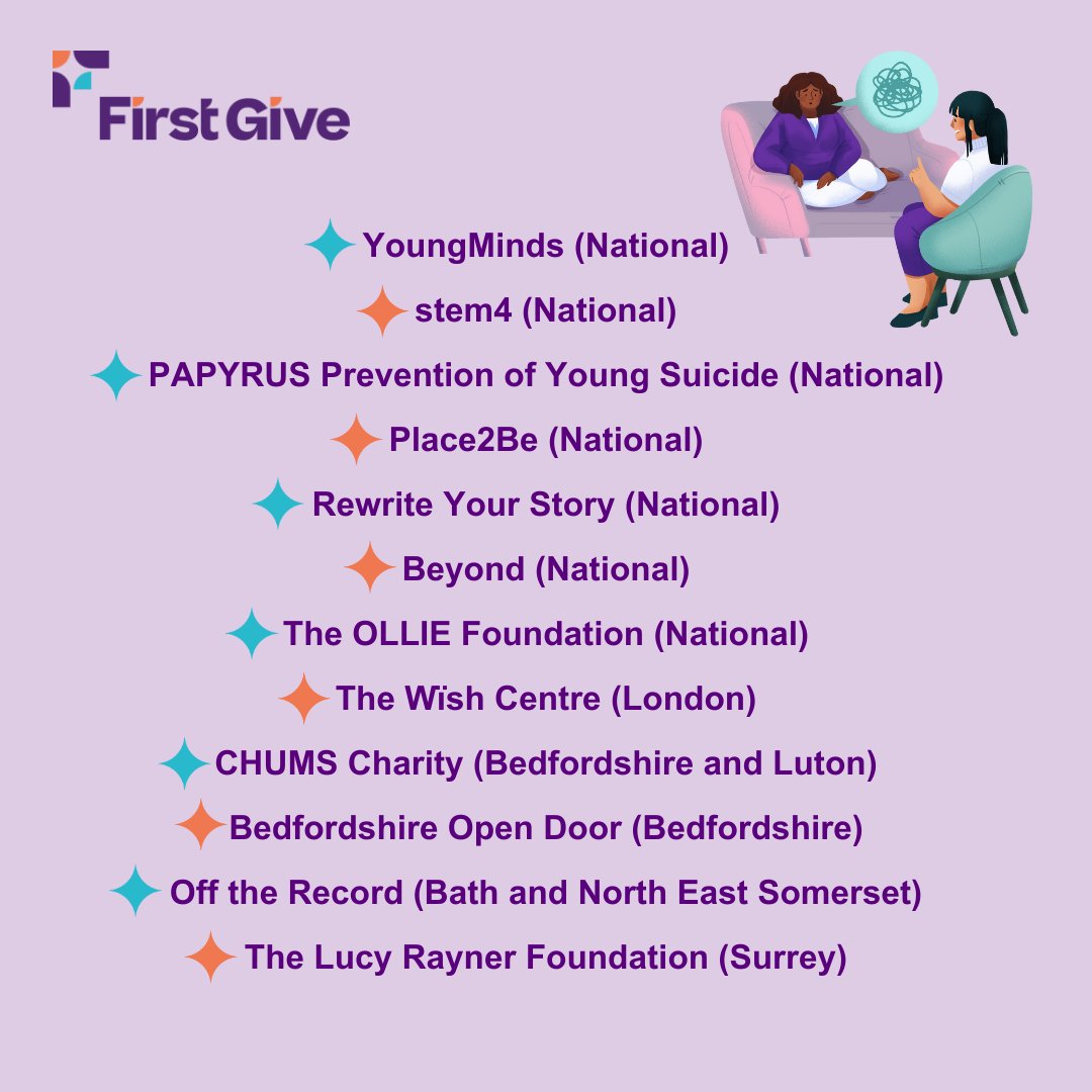 First Give (@firstgiveuk) on Twitter photo Youth Mental Health Day! As a charity working with secondary school students, we know that mental health is extremely important to young people. Check out our list of <a href="/FirstGiveUK/">First Give</a> winning charities that tackle stigma and support young people struggling with their mental health. Youth Mental Health Day! As a charity working with secondary school students, we know that mental health is extremely important to young people. Check out our list of <a href="/FirstGiveUK/">First Give</a> winning charities that tackle stigma and support young people struggling with their mental health.
