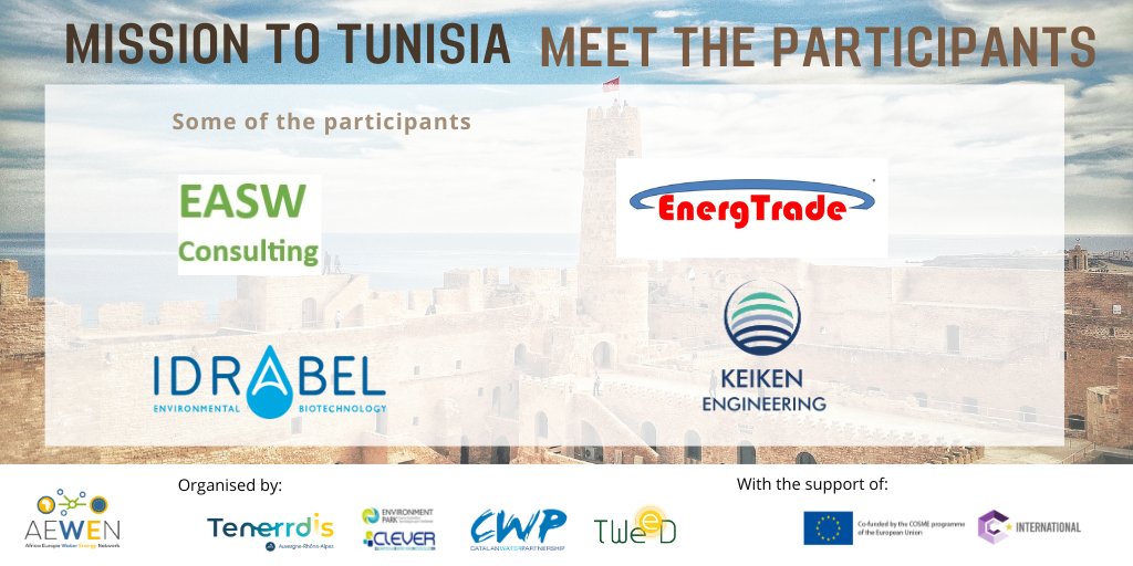 ➡ We keep presenting the companies that are coming with us to Tunisia. Don't lose any of them:

✔️ EASW
✔️ EnergTrade
✔️ Idrabel
✔️ <a href="/KEIKEN_ENGINEER/">KEIKEN ENGINEERING</a>