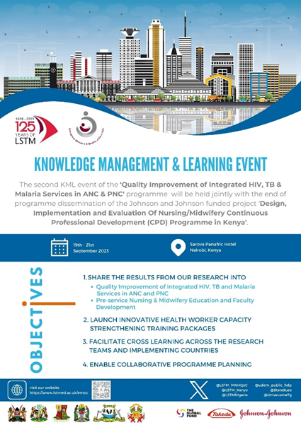 LSTM_Kenya's tweet photo. The 2nd #KMLMNHQoC for the QI of Integrated HIV, TB & Malaria Services in ANC&PNC is taking place 19-21 Sept and will be an opportunity to hear from speakers who represent the best in the field of #MNH #MNHCommunity #MNHpolicy
@LSTMnews
@GlobalFund
@TakedaPharma
@JNJGlobalHealth https://t.co/HVGaqWiYQz