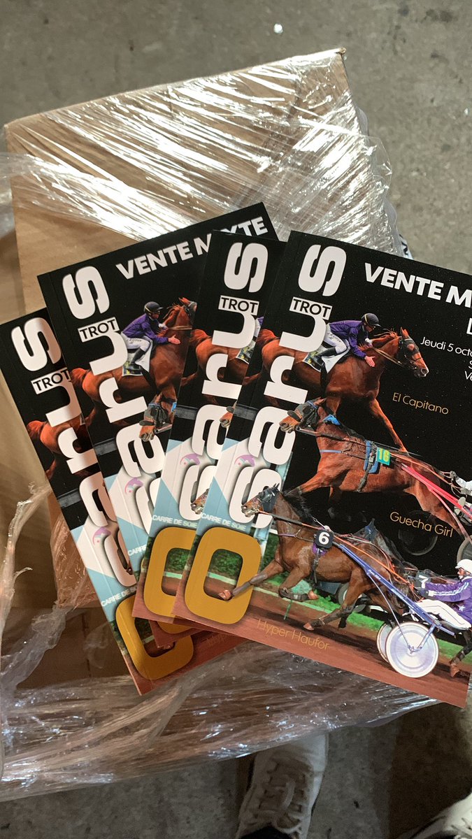 FranckBezier's tweet photo. Ils sont arrivés ! 
Les catalogues pour la vente de Laval sont disponibles.
Vente @Osarus_Trot 5 Octobre 2023 
Salon 9 h 
Vente 13 h https://t.co/S4GZ8SzyeN