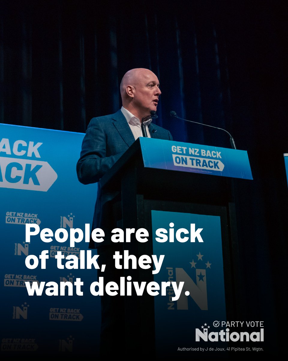 National will deliver.

#GetNZBackonTrack #PartyVoteNational #TVNZdebate