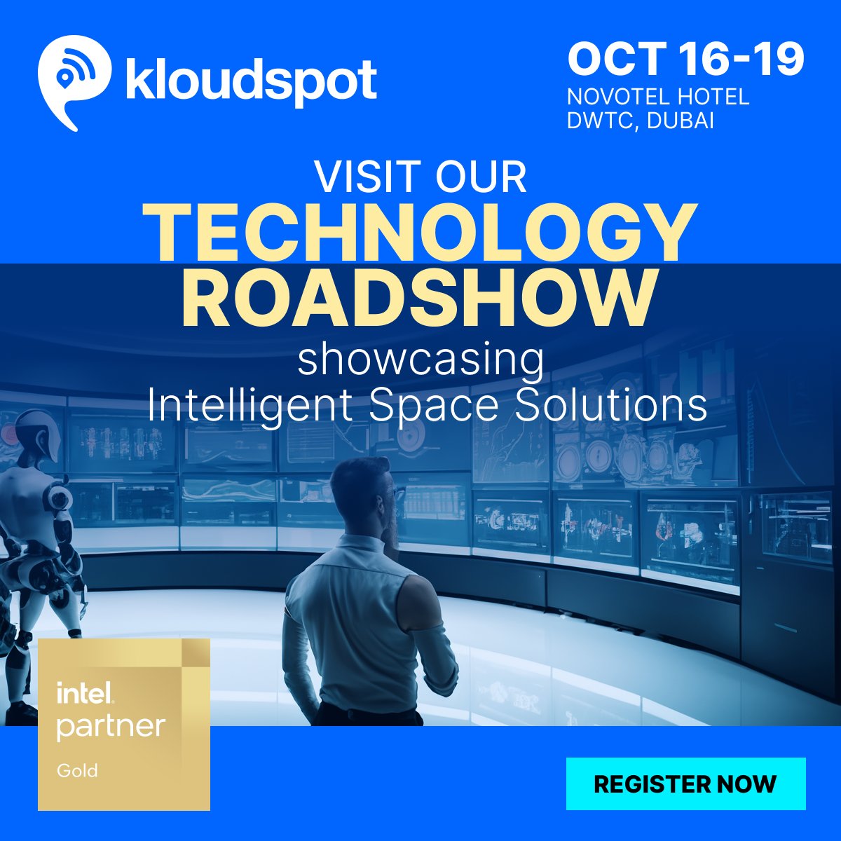 Join us at the Kloudspot Technology Roadshow from October 16th to 19th at Novotel Hotel, DWTC Dubai. Register at hubs.ly/Q022FHCL0 #digitaltransformation #digitaltwin #predictiveanalytics #computervision #gitex2023 #gitexglobal #hospitalitytech 😊