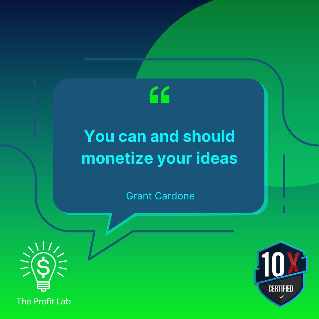 Your Ideas: The Currency of Tomorrow 💡💰 Did you know that your brilliant ideas can be more than just concepts? Stay tuned as we explore how to turn your creative sparks into a thriving source of income. #MonetizeYourIdeas #InnovationEconomy
