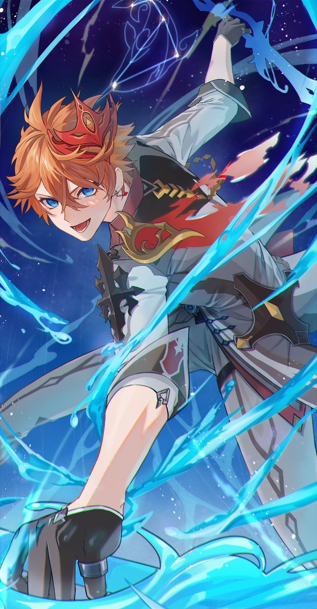 「隙を見せるのは、ほんの一瞬だ！」

（タップ推奨、制作工程はリプ欄）
#タルタリヤイラストコンテスト 
#GenshinImpact  
 #原神 　#Tartaglia