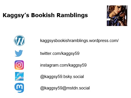 kaggsy59's tweet image. In case things continue going the way they are here, you can find me elsewhere, still rambling on about books...