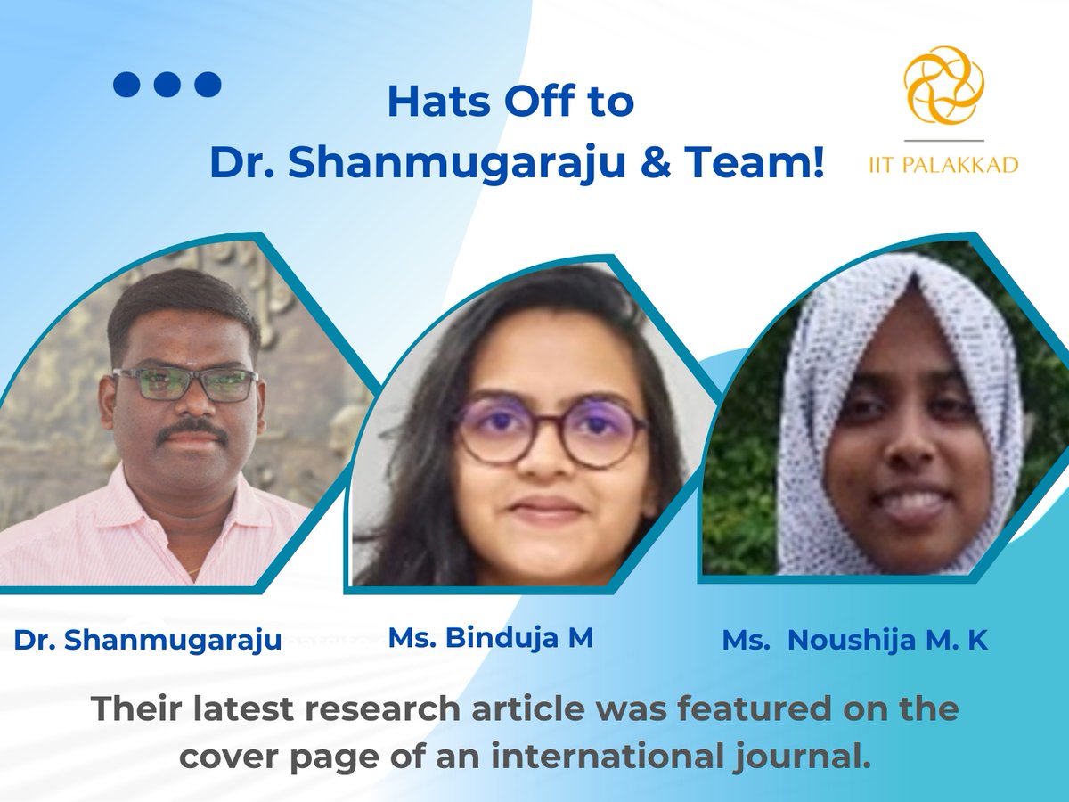 Kudos to  Dr. Shanmugaraju and team! Their article titled ‘Fluorescence sensing and bioimaging of Cu(ii) ions using amino-1,8-naphthalimide-based small-molecule chemosensors’ appears on the front cover of the latest issue of the journal “Sensors &amp; Diagnostics”