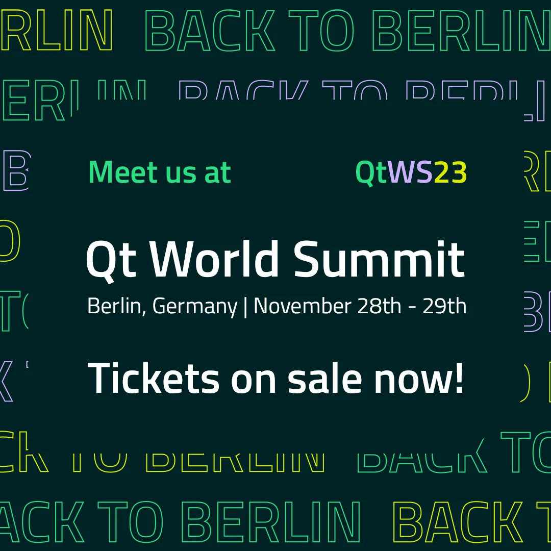 FelgoSDK's tweet image. 🌟 Meet Felgo at the Qt World Summit 2023! 🚀

Exciting news for all Qt enthusiasts! Felgo is thrilled to be a Silver Sponsor at the upcoming Qt World Summit 2023, November 28-29 in Berlin, Germany! 🎉 

See you at the event! 👋

#QtWS23 #QtDevelopment #Innovation #Networking