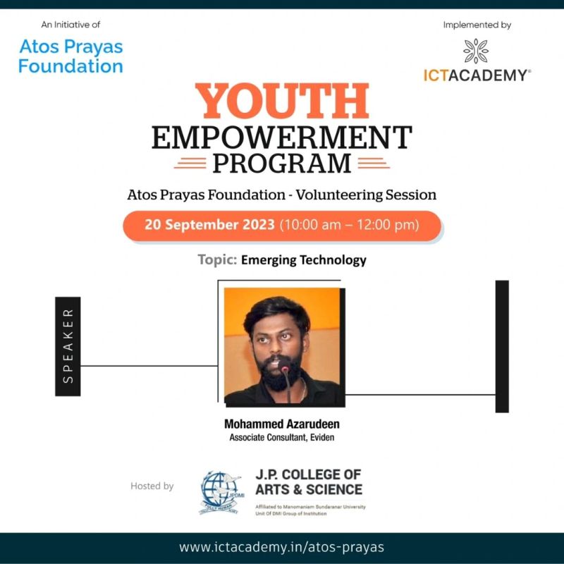 I'm exited for another college event. thanks for the opportunity <a href="/ictacademyindia/">ICT Academy</a>, Ill be talking about cloud and how azure is transforming the future.