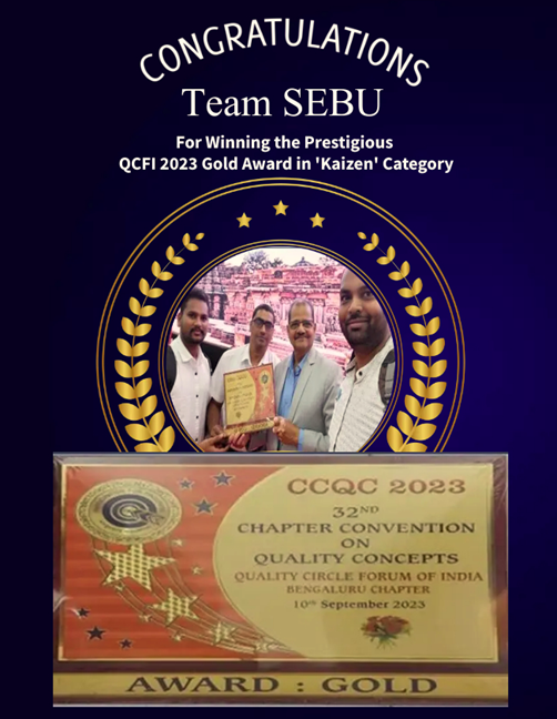 centumelec's tweet photo. We are elated &amp; proud to inform you that Centum has WON the GOLD AWARD in the Kaizen competition organized by QCFI.

Mr. Sadik Hossain &amp; Mr. Sathi Raju presented “Productivity Improvement by eliminating the system level failures during LTCC substrates fabrication “. https://t.co/hsop3AA8tz