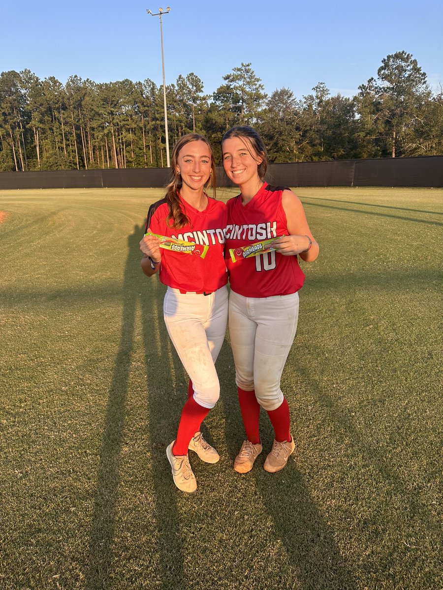 Game Day @ MCA! Lady Bucs will play their region opponent, Jenkins Co. at 5:30! 🥎❤️
#onebuc #BucUp 
Ft. Last night’s players of the game, junior, Delaney Middleton and sophomore, Reagan McMahan