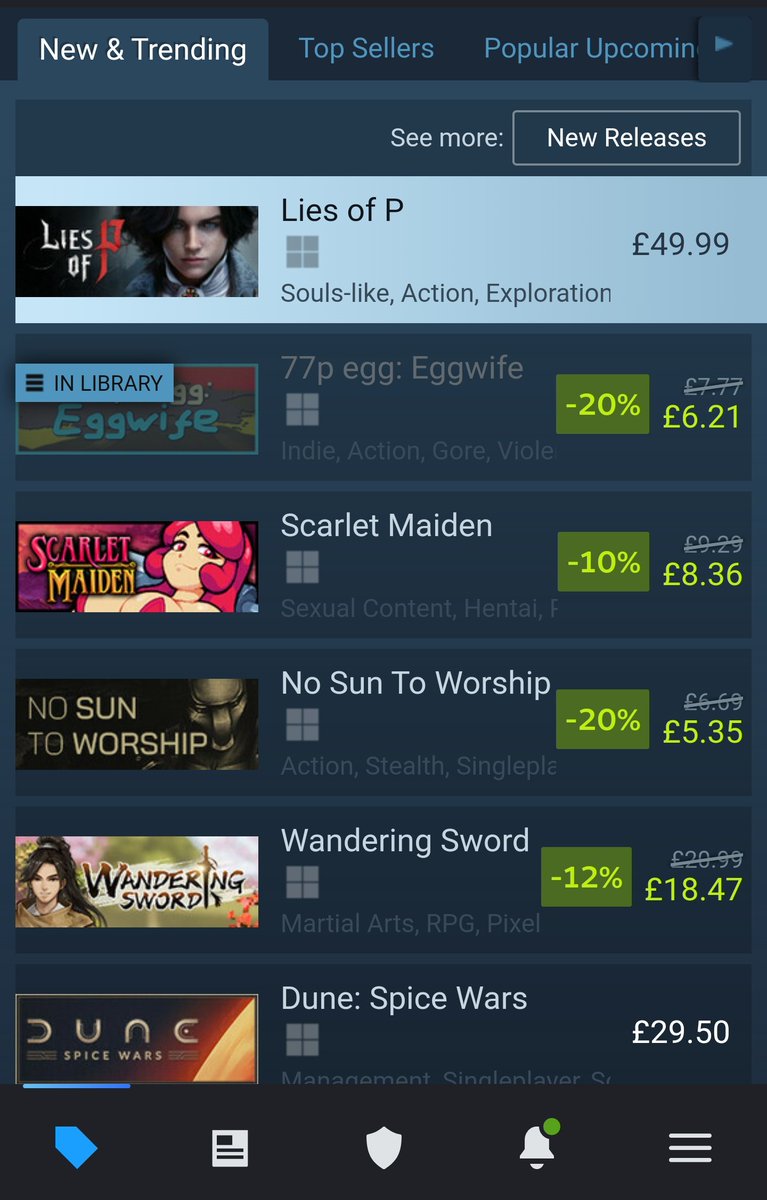 #2 New and Trending on the front page of steam. I will not forget this very strange day lmao.
