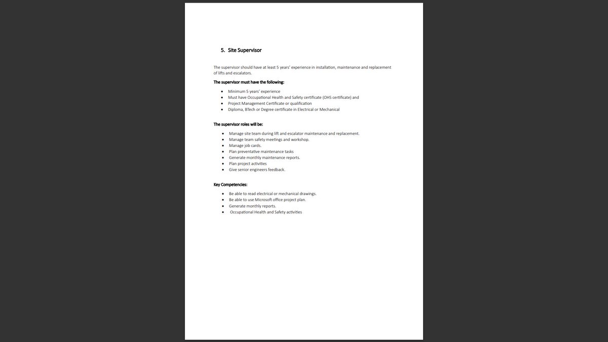 ejoobi_HR_Tech's tweet photo. Gauteng &amp; Cape Town
Job titles and links to send your CVs

Site Supervisor
https://t.co/IUGjsEUlZS

Junior Lift Mechanic
https://t.co/MqlgVRaeG4

Lift Mechanic
https://t.co/wViDVYR2sO

Site Supervisor
https://t.co/UsfCMSU3Wa

Escalator/Lift Site Supervisor
https://t.co/2stWTPKHUU https://t.co/2gn54PSyO7