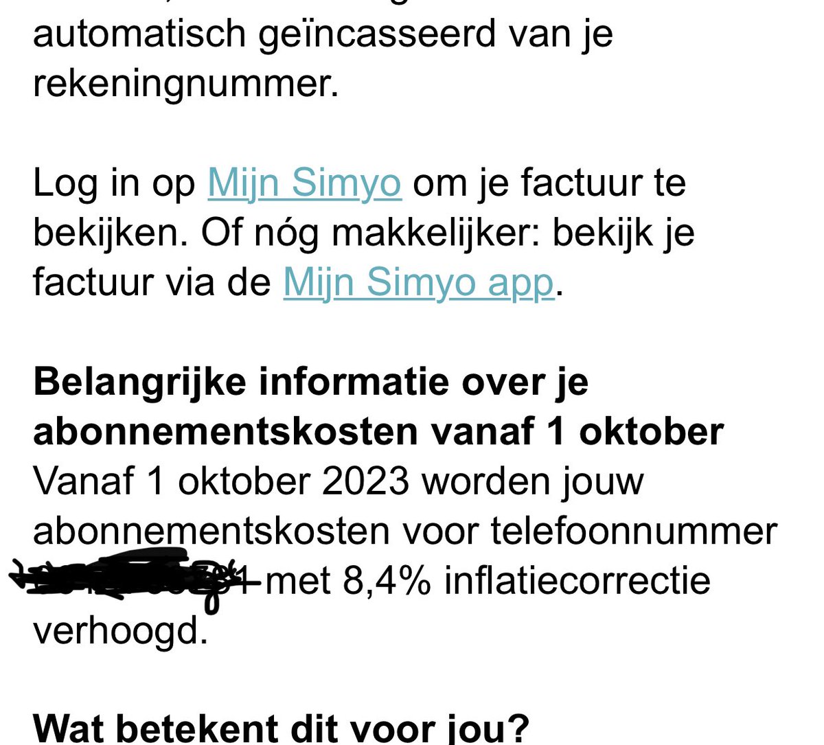 Zo makkelijk is het, even een prijsstijging van 8,4 %