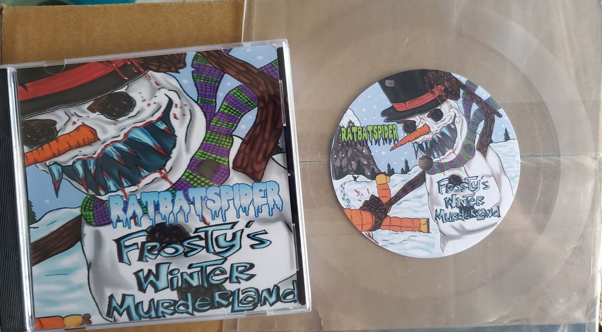 New cd and vinyl available at Windigo Fest this 🎃ctober 🤘🐀🦇🕸
Frosty's Winter Murderland cover art by Brandon Walton at ColorBomb Tattoo 💀
#Windigofest
#414mke #Horrorpunk