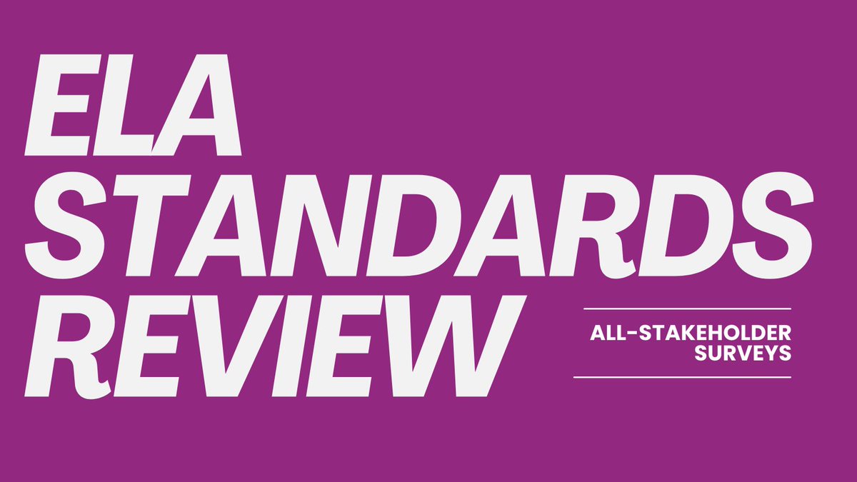 NCDPI seeks public input on K-12 English Language Arts (ELA) standards. Participate in surveys by selecting the links below. Surveys close 5 p.m., November 10.
K-5: tinyurl.com/K-5ELARvw
6-12: tinyurl.com/6-12ELAR
General: tinyurl.com/K-12ELAR